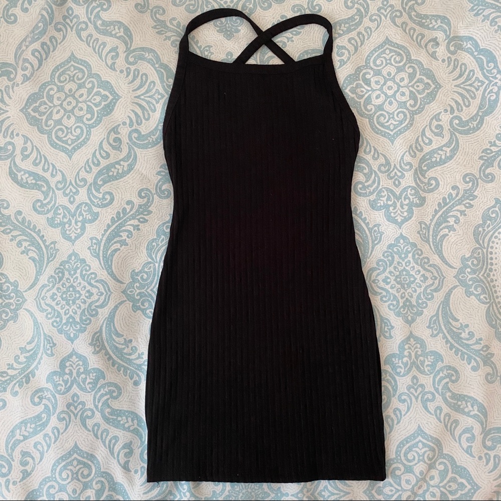 SHEIN simple black dress